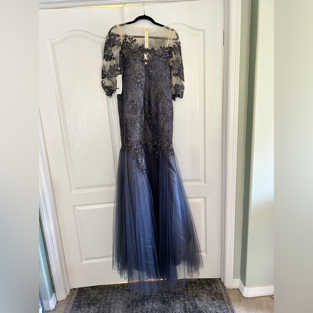 Ladies Formal Evening Gown-Charcoal Grey